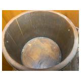 Wood stool and wood pail... Wood stool and wood pail...