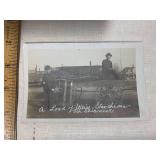 Postcard, salesman sample stanchion... Postcard, salesman sample stanchion...