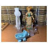 Glass baskets, planter, Victorian l... Glass baskets, planter, Victorian l...