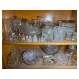Assorted clear cut glassware and ot... Assorted clear cut glassware and ot...