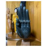 Wood carved women figures, oriental... Wood carved women figures, oriental...