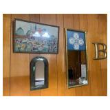 Mirror and wall hangings (all on wa... Mirror and wall hangings (all on wa...