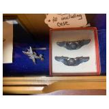 Military insignia pins with case... Military insignia pins with case...