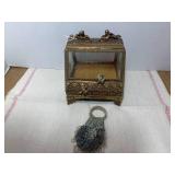 Andrea metal and glass trinket box ... Andrea metal and glass trinket box ...