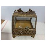 Andrea metal and glass trinket box ... Andrea metal and glass trinket box ...