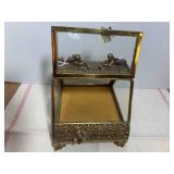 Andrea metal and glass trinket box ... Andrea metal and glass trinket box ...