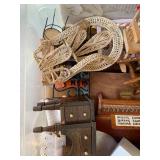 Miniature people, furniture; basket... Miniature people, furniture; basket...