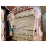 Storage display of ribbon and lace... Storage display of ribbon and lace...