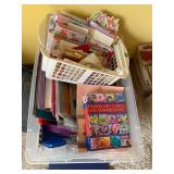 Tote of scrap booking items... Tote of scrap booking items...