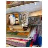 Tote of scrap booking items... Tote of scrap booking items...