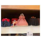 (2) top shelves of miniature collec... (2) top shelves of miniature collec...