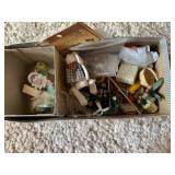 (2) top shelves of miniature collec... (2) top shelves of miniature collec...