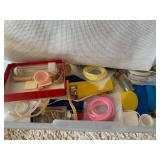 (2) top shelves of miniature collec... (2) top shelves of miniature collec...