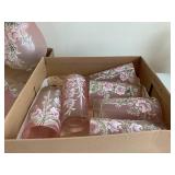 Vintage pink depression with hand p... Vintage pink depression with hand p...