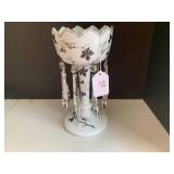 Decorative mantel white glass vase ... Decorative mantel white glass vase ...