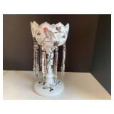 Decorative mantel white glass vase ... Decorative mantel white glass vase ...