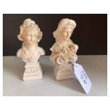 (2) Resin busts of women... (2) Resin busts of women...
