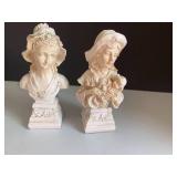 (2) Resin busts of women... (2) Resin busts of women...