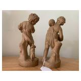2 pcs - terracotta children, approx... 2 pcs - terracotta children, approx...