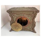 Ansonia mantel clock, with key; hea... Ansonia mantel clock, with key; hea...
