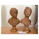 Terracotta busts of children (2), a... Terracotta busts of children (2), a...