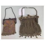 (2) metal mesh purses... (2) metal mesh purses...