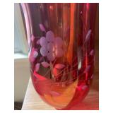 Tabletop electric cranberry glass l... Tabletop electric cranberry glass l...