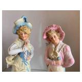 2 pcs - porcelain gentleman and lad... 2 pcs - porcelain gentleman and lad...