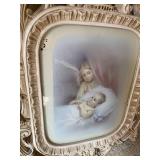 Framed picture of angel and child, ... Framed picture of angel and child, ...
