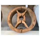 Wooden split belt pulley... Wooden split belt pulley...