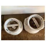 (2) Painted milk cans... (2) Painted milk cans...