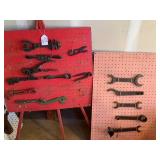 2 pegboards with old wrenches... 2 pegboards with old wrenches...