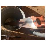 Blue tin and garden tools... Blue tin and garden tools...