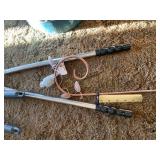 Blue tin and garden tools... Blue tin and garden tools...