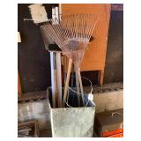 Metal box with yard and garden tool... Metal box with yard and garden tool...