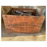 Lamson wood box with metal machinin... Lamson wood box with metal machinin...