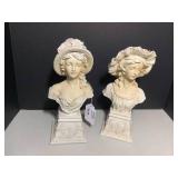 Busts of young ladies in hats-very ... Busts of young ladies in hats-very ...