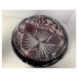 (2) Amethyst pcs. Bowl and vase... (2) Amethyst pcs. Bowl and vase...