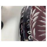 (2) Amethyst pcs. Bowl and vase... (2) Amethyst pcs. Bowl and vase...