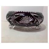 (2) Amethyst pcs. Bowl and vase... (2) Amethyst pcs. Bowl and vase...