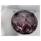 (2) Amethyst pcs. Bowl and vase... (2) Amethyst pcs. Bowl and vase...