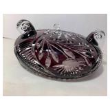 (2) Amethyst pcs. Bowl and vase... (2) Amethyst pcs. Bowl and vase...