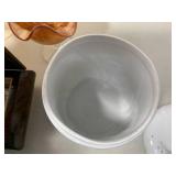 Carnival glass, lidded tea jar and ... Carnival glass, lidded tea jar and ...