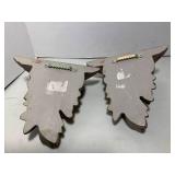 Wall shelves and etched shade... Wall shelves and etched shade...