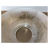 Wall shelves and etched shade... Wall shelves and etched shade...