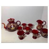 Murano Ruby Red tea or coffee set... Murano Ruby Red tea or coffee set...