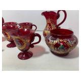 Murano Ruby Red tea or coffee set... Murano Ruby Red tea or coffee set...