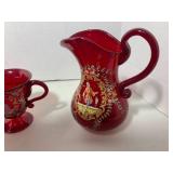 Murano Ruby Red tea or coffee set... Murano Ruby Red tea or coffee set...