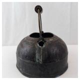 Antique Cast Iron Kettle with Wooden Handle - Rustic Teapot Stove Top Decor