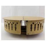 Lazy Susan - Vintage Gold-Tone Round Serving Center with Filigree Cutouts
